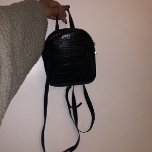 Faux leather backpack